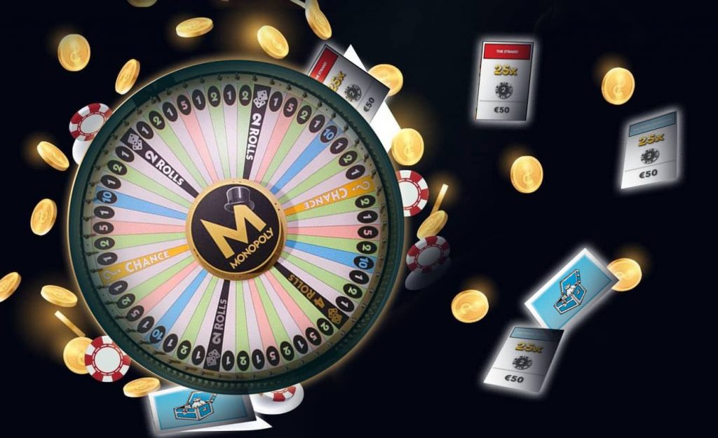 Monopoly Live wheel with bonus cards